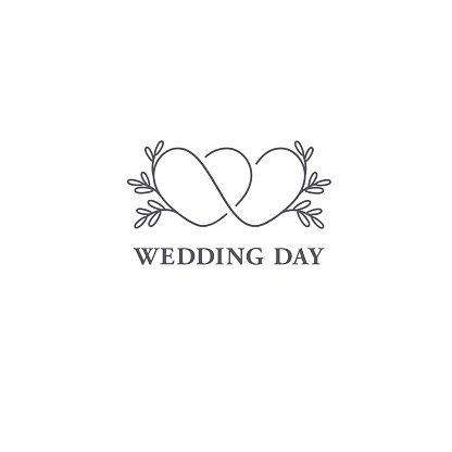Vector design template. Wedding symbol concept.