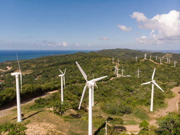 istock Wind Turbines On Caribbean Island 1038837980