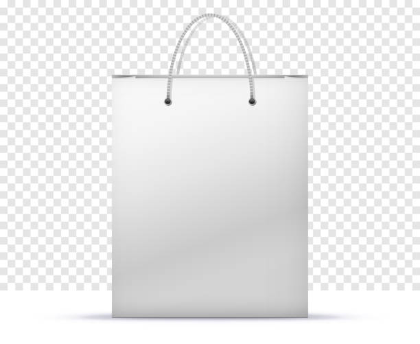 ilustrações, clipart, desenhos animados e ícones de bolsa de compras ilustração em vetor de papel - bolsa de presente