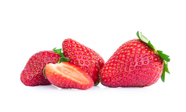istock Fresh strawberry isolated on white background,fruit concept 1038853452