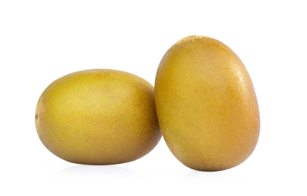 istock Golden kiwi fruit isolated on white background 1038853818