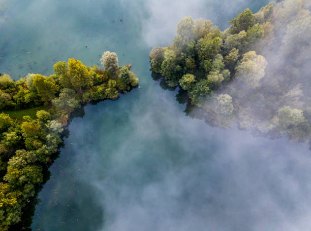 istock Aerial view of lake 1038856034