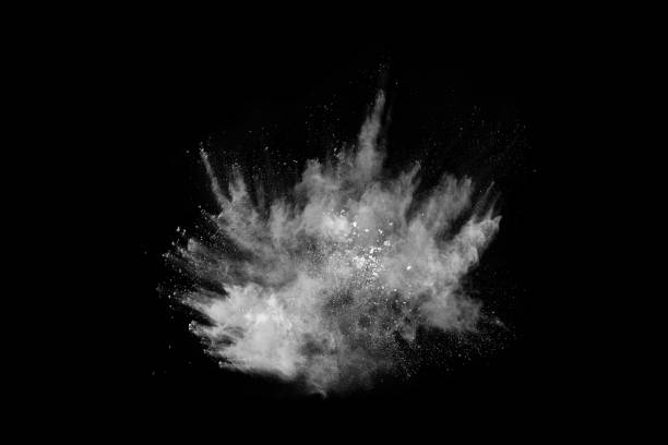 istock White powder explosion on white background. Colored cloud. Colorful dust explode. Paint Holi. 1038862236