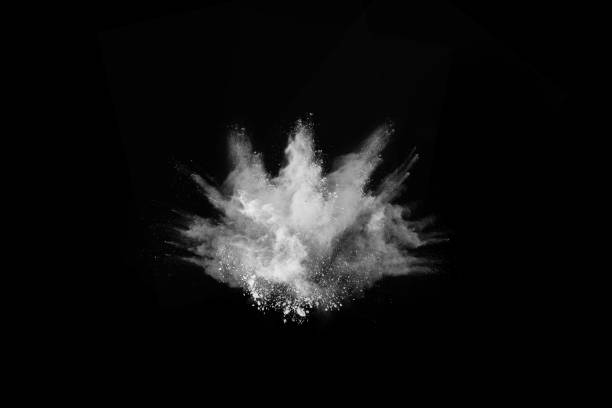 istock White powder explosion on white background. Colored cloud. Colorful dust explode. Paint Holi. 1038862566