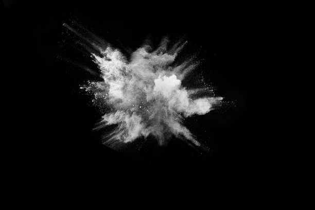 istock White powder explosion on white background. Colored cloud. Colorful dust explode. Paint Holi. 1038863740