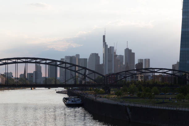 istock Frankfurt Skyscraper Skyline and the Main River 1038876378