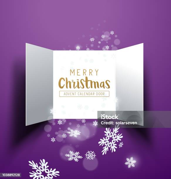 Christmas Advent Calendar Doors Stock Illustration - Download Image Now - Advent Calendar, Purple, Christmas