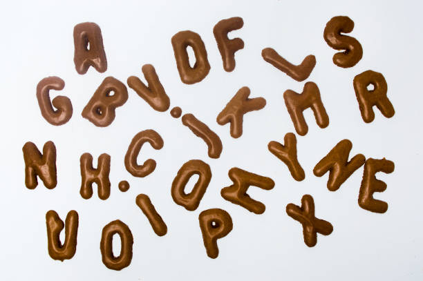 istock Alphabet made of chocolate cookies 1038900670