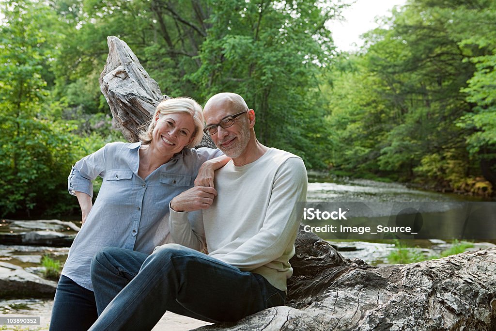Mature couple outdoors in rural scene  60-64 Years Stock Photo