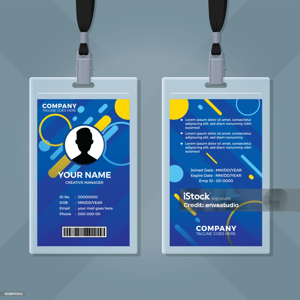 Creative Multipurpose Id Card Template Stock Illustration - Download ...