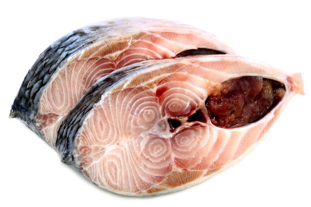 istock Uncooked slices Ilish fish isolated 1038919332