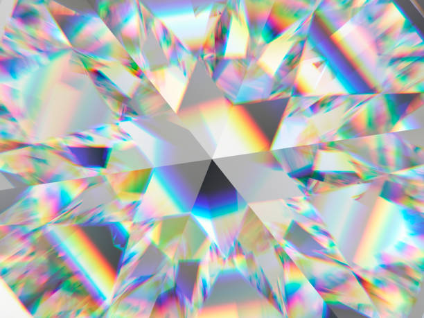 istock diamond structure extreme closeup and kaleidoscope. top view of round gemstone 3d render, 3d illustration 1038944406