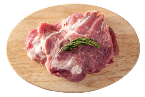 istock Fresh raw pork neck isolated on white 1038959522