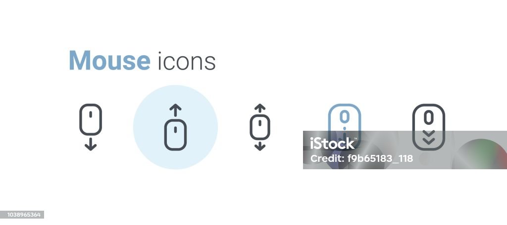 Mouse icon set Business stock vector