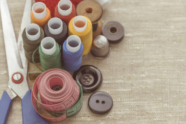 istock sewing thread and for knitting, composition of seamstress 1038965906