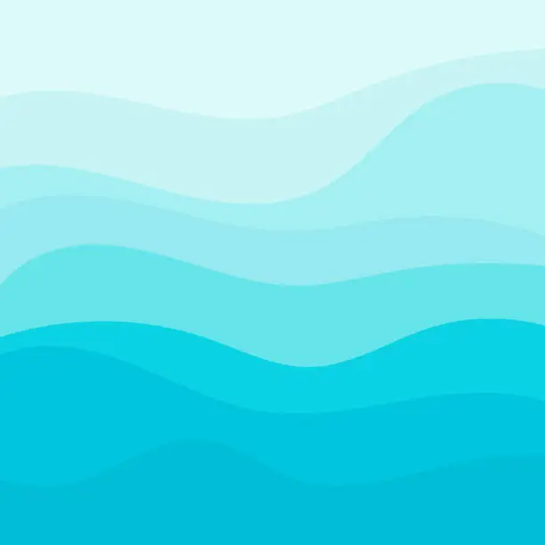 Vector illustration of Blue wave vector background