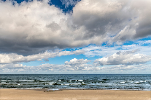 Sandy beach in Jurmala, Latvia