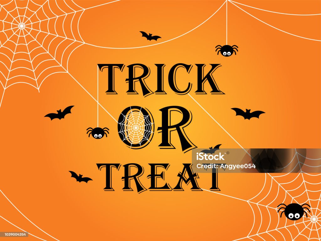 Trick or treat Halloween banner template background Halloween stock vector