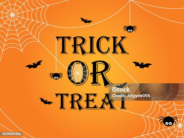 Trick Or Treat Halloween Banner Template Background Stock Illustration - Download Image Now