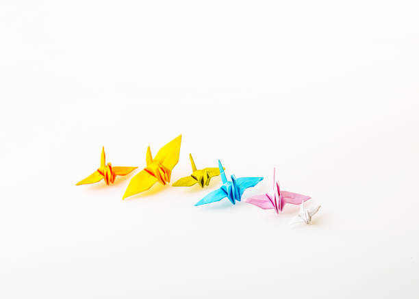 istock Diffirent Mini Size and Color Birds Paper, Birds Origami 1039009778