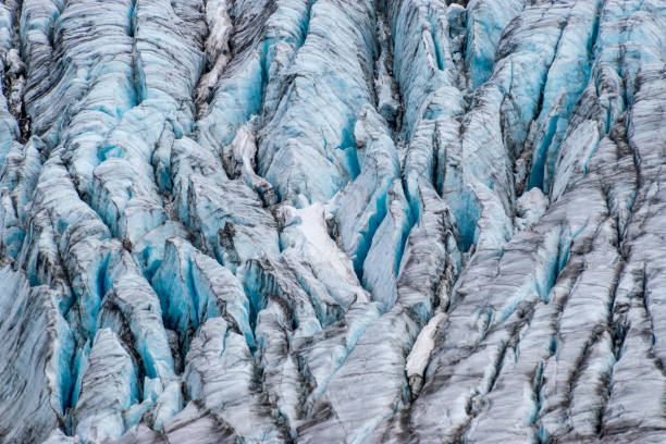istock Textures left in the ice of a glacier 1039014930