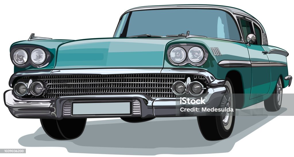 Classic Car American Sketch Vector Collector's car in vector Collector's Car stock vector