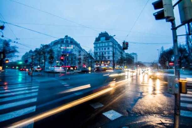 night traffic in the city