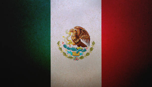 istock Grunge Mexican Flag printed on a paper 1039060650
