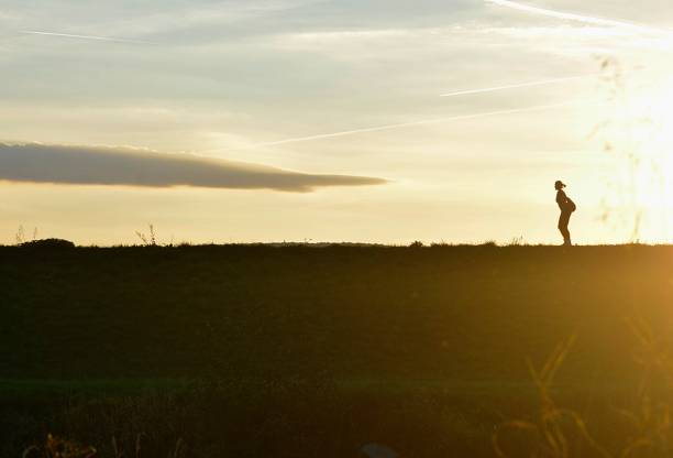 istock sporting in the early evening in nature at sunset 1039063332