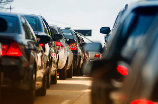 istock traffic jam on narrow street 1039070178