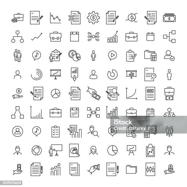 Premium Set Of Management Line Icons Stock Illustration - Download Image Now - Icon Symbol, Business, Sport Set - Competition Round