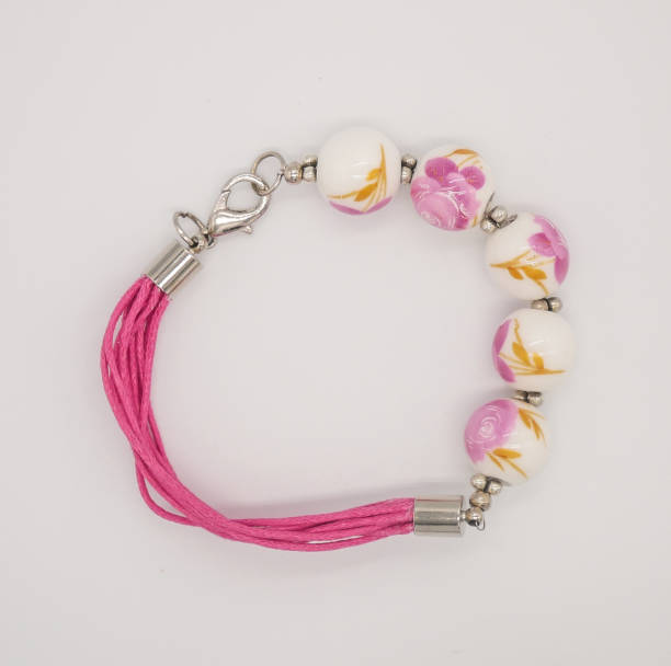 istock Pink beaded bracelet 1039077138