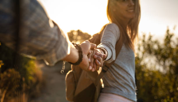 istock Loving couple on hiking trip 1039083586
