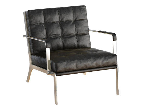 istock Black leather chair a white background 3d rendering 1039085180
