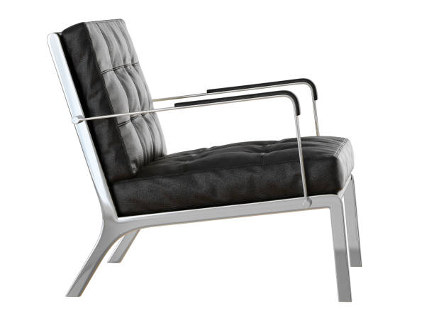 istock Black leather chair a white background 3d rendering 1039085220