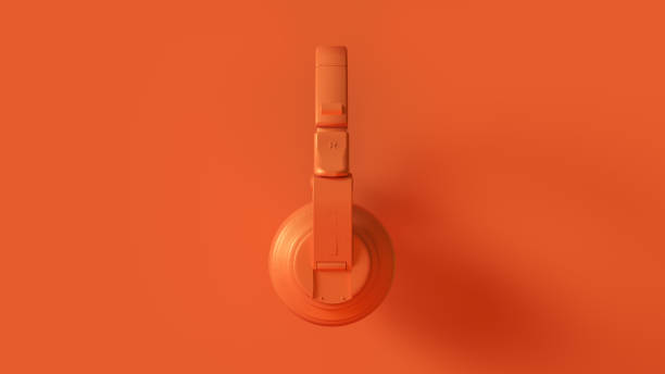 istock Orange Modern Headphones 1039091110