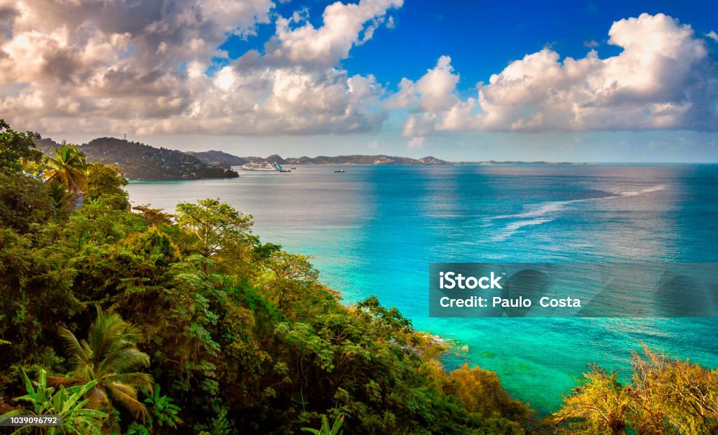 Grand Mal Bay Located north of the capital St George's in the caribbean island of Grenada. Grenada Stock Photo