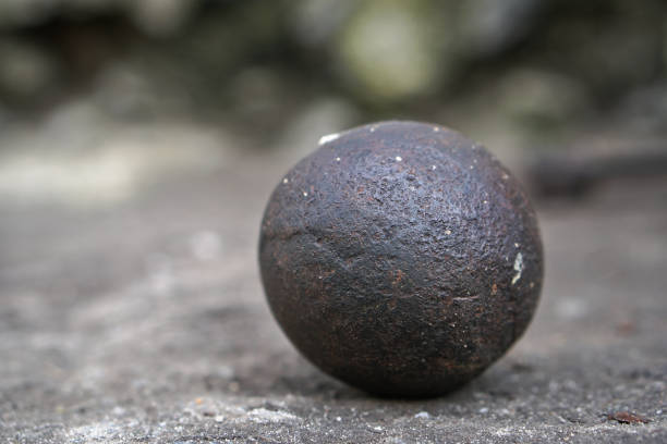 istock Ancient core for cannons and bullets. Antique historical artifact from the Middle Ages. 1039110846
