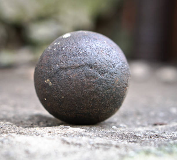 istock Ancient core for cannons and bullets. Antique historical artifact from the Middle Ages. 1039111100