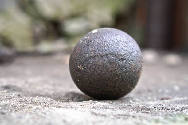 istock Ancient core for cannons and bullets. Antique historical artifact from the Middle Ages. 1039111104