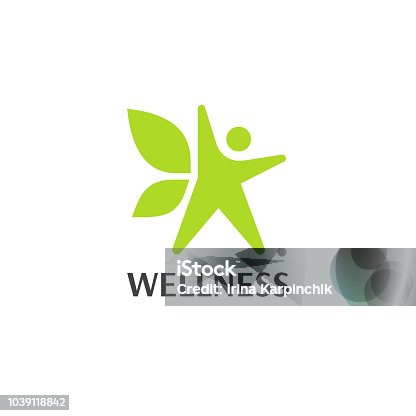 istock Wellness an fitness vector design template. 1039118842