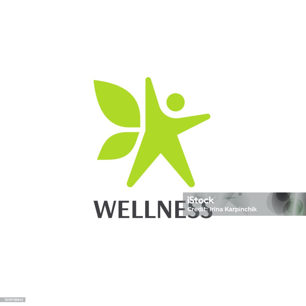 Wellness an fitness vector design template. Icon Symbol stock vector