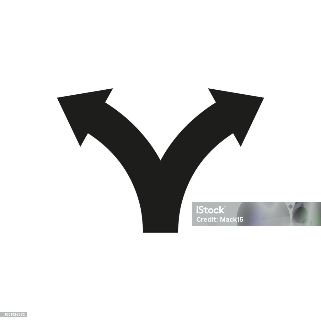 2 つの方法の方向の矢印。ベクトルのアイコン - 矢印のロイヤリティフリーベクトルアート