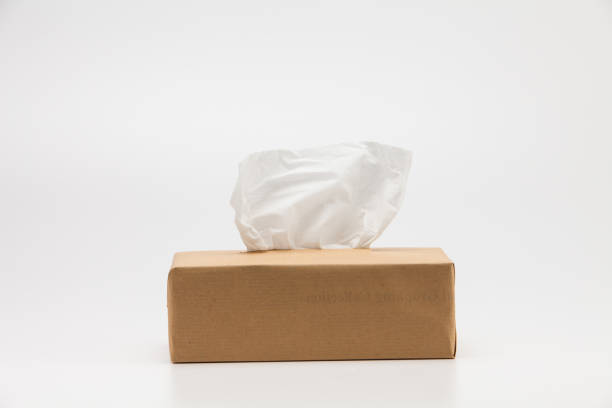istock Tissues paper Box with one sticking from the top on a white 1039141182