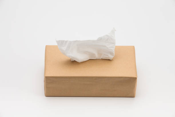 istock Tissues paper Box with one sticking from the top on a white 1039141238
