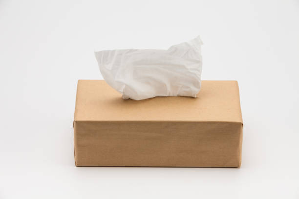 istock Tissues paper Box with one sticking from the top on a white 1039141302