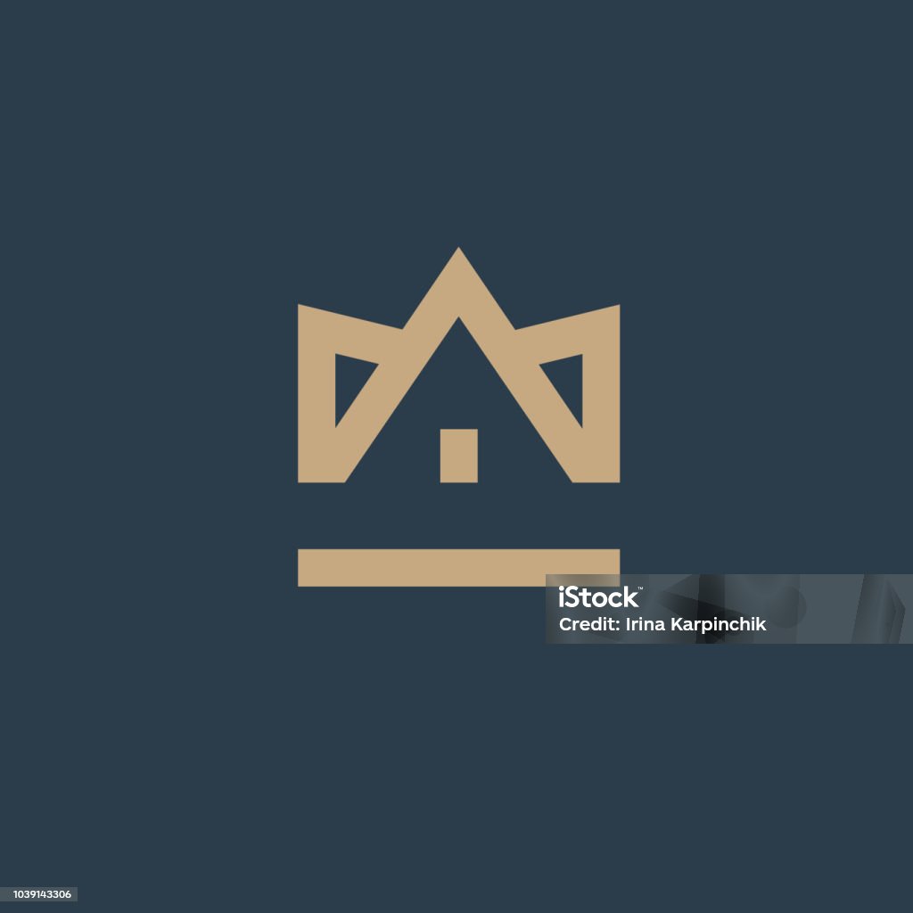 Crown House. Vector design element. Real estate. House icon Vector design element. Real estate. House icon Logo stock vector