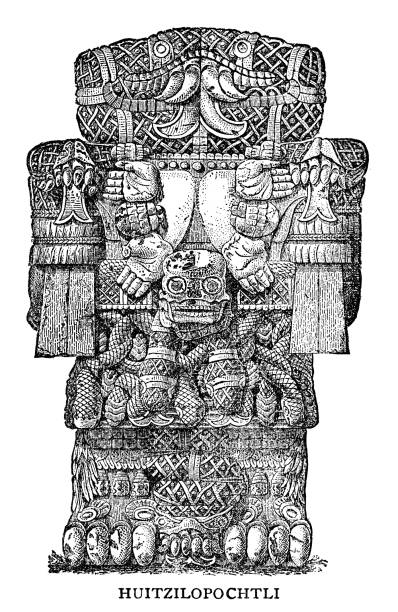 Ilustración de Huitzilopochtli disponible de huitzilopochtli Ilustración de Huitzilopochtli disponible