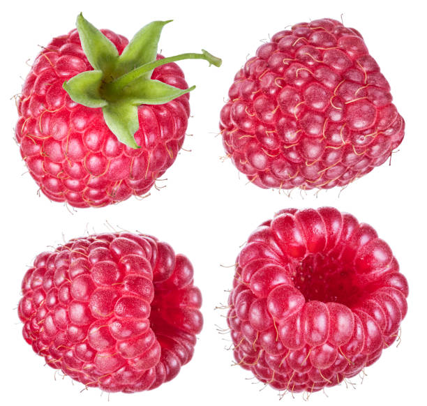 istock Set of ripe raspberries. 1039159922