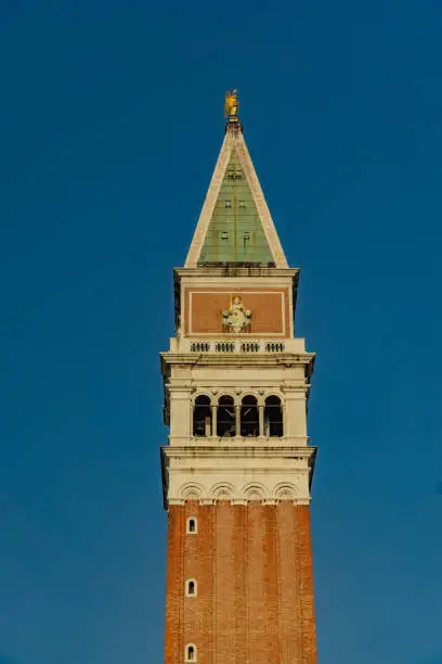 Bell Tower St Mark's Square, Venice, Veneto, Italy.